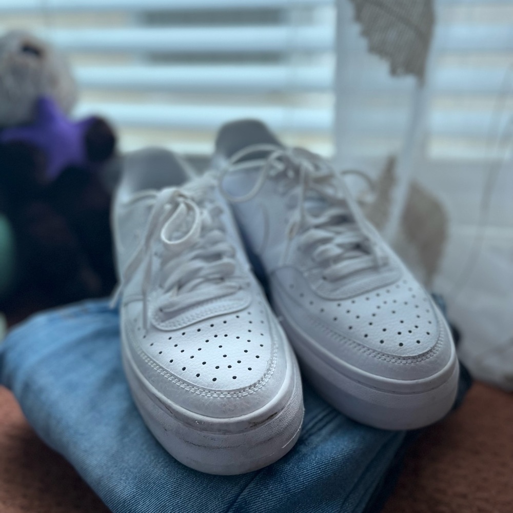 Nike White Women's Platform Sneakers